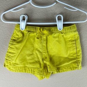 3/$10 Crazy 8 Yellow Linen Shorts Sz 2T